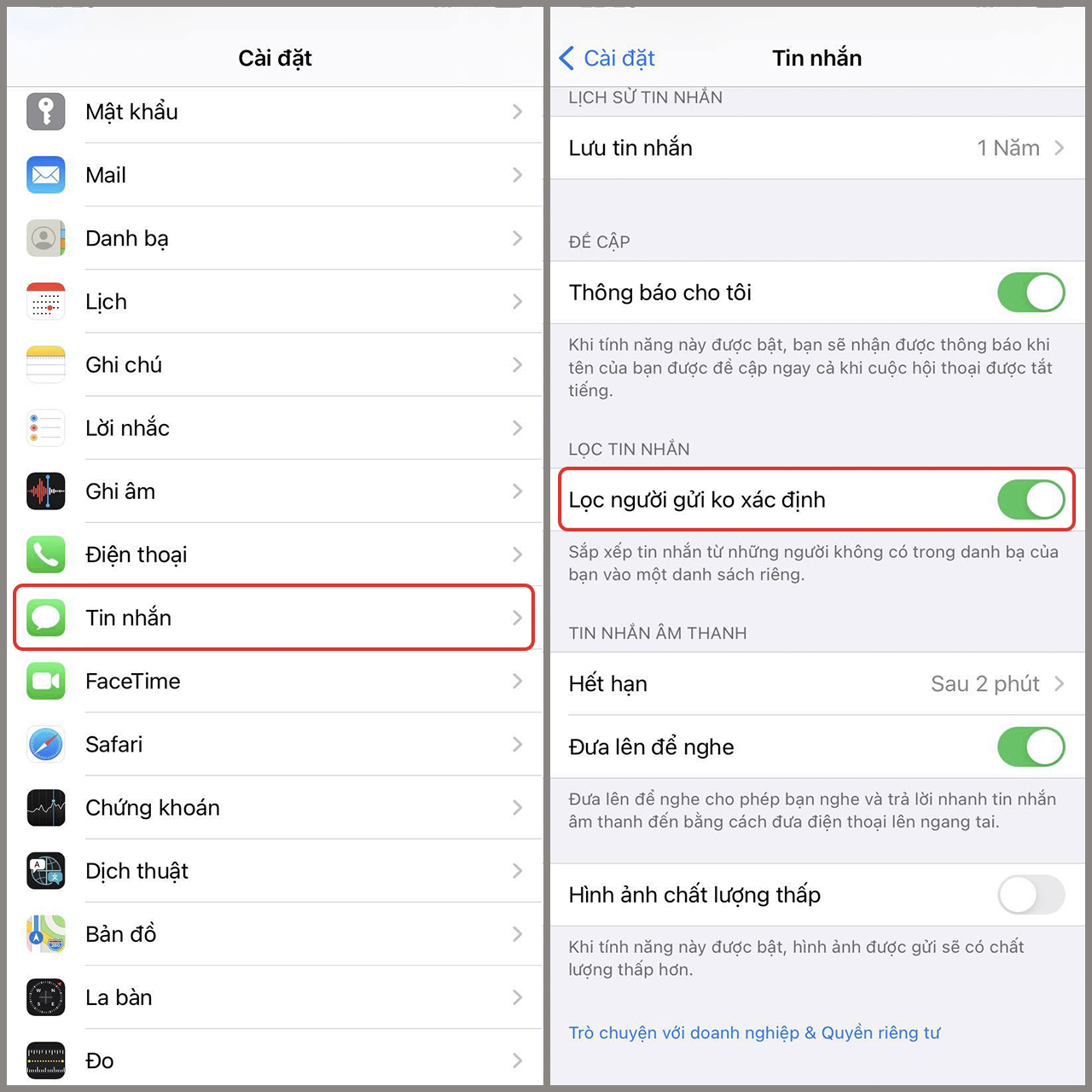 C&aacute;ch chặn tin nhắn r&aacute;c, tin nhắn lừa đảo tr&ecirc;n iPhone chỉ với 3 bước  - Ảnh 1.