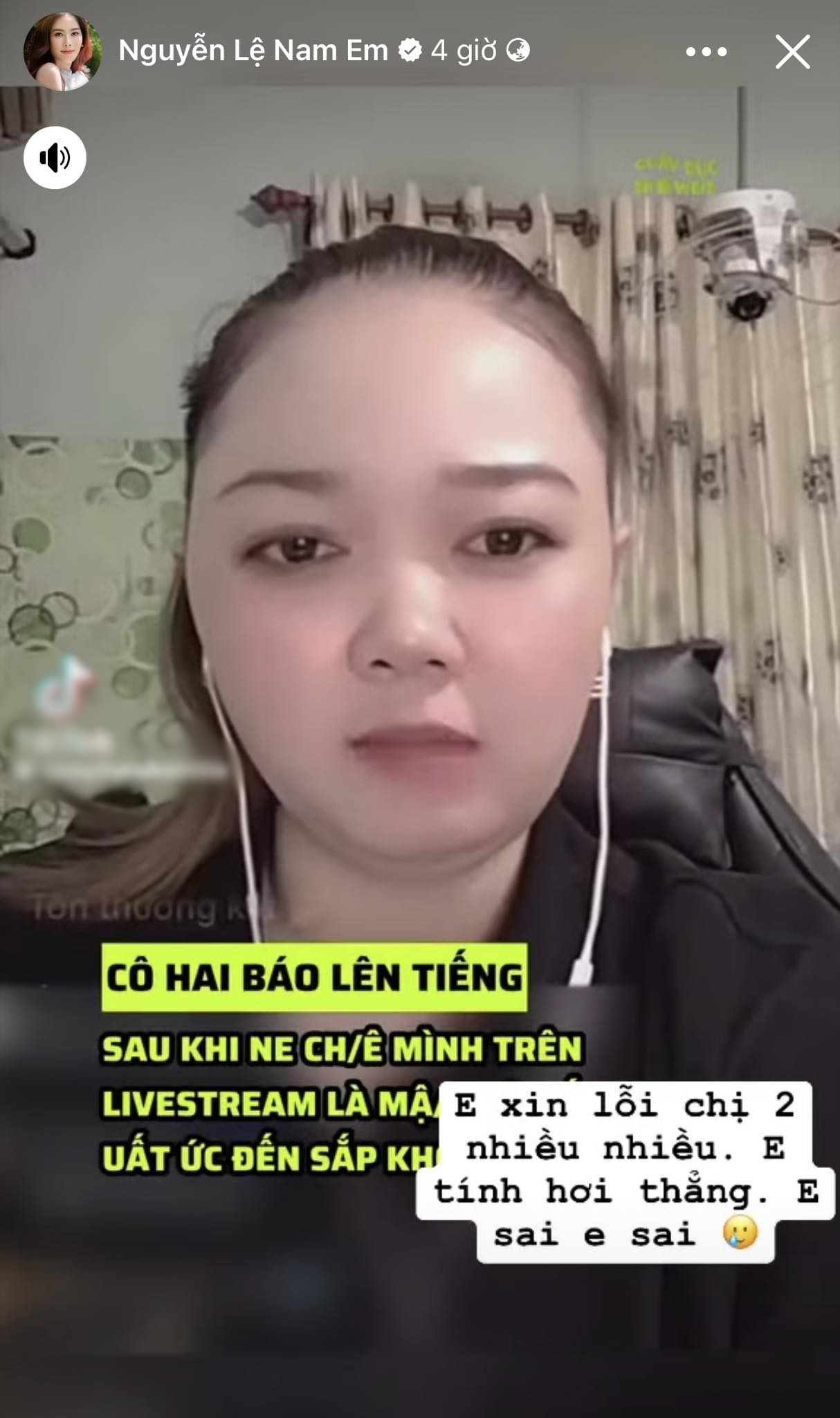 Nam Em xin lỗi sau khi thẳng thừng chê bai ngoại hình &quot;Cô Hai Báo&quot;: Tính em hơi thẳng - Ảnh 2.