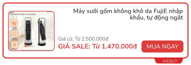 Miền Bắc rét đậm kèm mưa phùn, tranh thủ chốt ngay loạt deal máy hút ẩm, máy sưởi đang sale đến 54% - Ảnh 8.