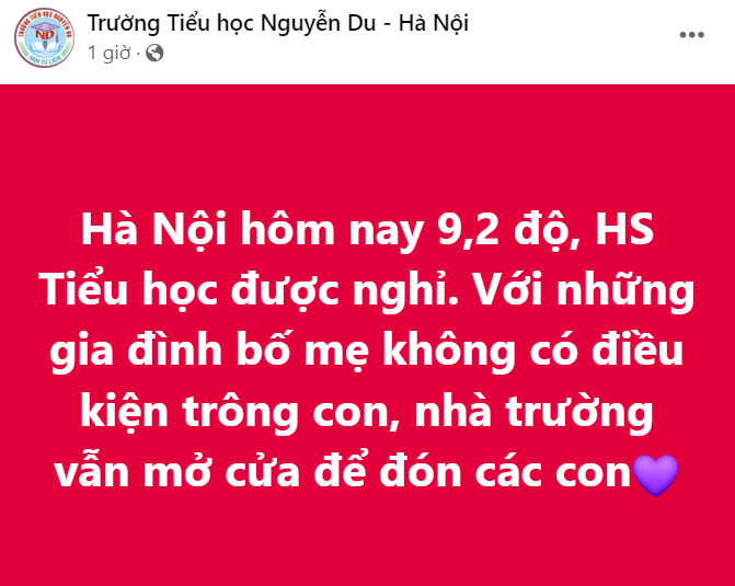 Con nghỉ học ở nhà tránh rét, phụ huynh chật vật - Ảnh 1.