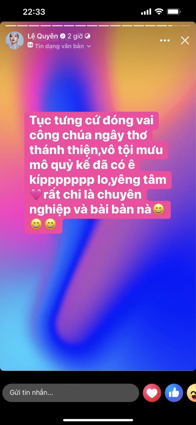 Lệ Quyên tố ai đó đóng vai công chúa giả tạo, ám chỉ bị hại ở vụ “cướp lời” MC? - Ảnh 3.