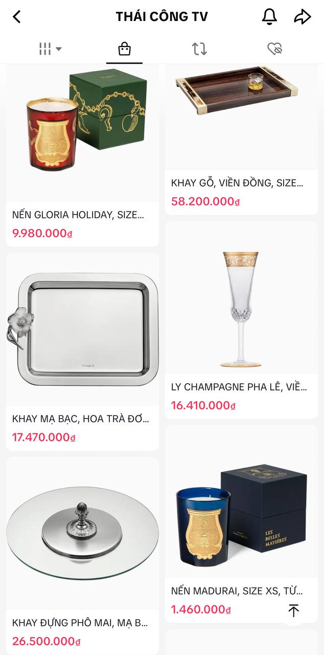 Thái Công lập kênh bán hàng online, dân mạng điểm lại loạt sản phẩm giá 