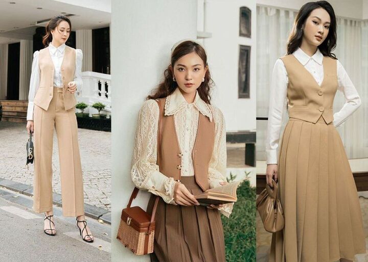 Đi làm đi chơi đều tiện nhờ bản phối từ áo vest, blazer thu đông - Ảnh 2.