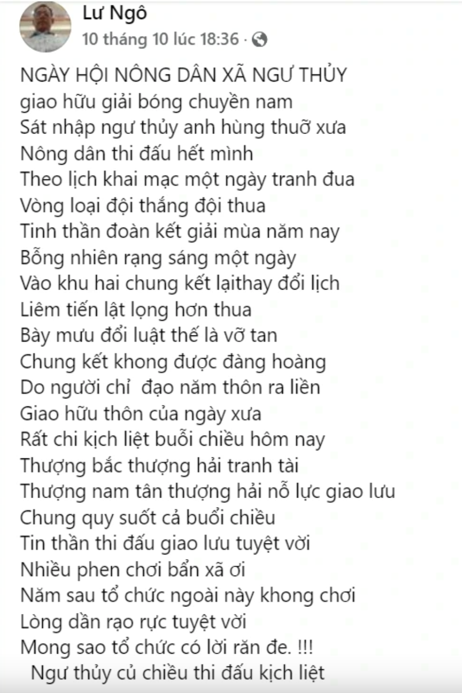 Vụ người đàn ông bị đánh nghi do lên Facebook làm thơ châm biếm giải bóng chuyền: Trưởng BTC lên tiếng - Ảnh 2.