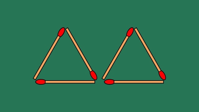 Câu đố khó nhất 2.000 năm qua: Di chuyển que diêm để tạo thành 4 tam giác - Ảnh 1.