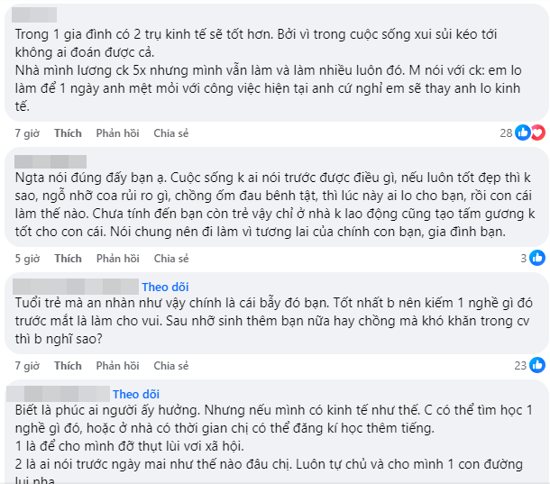 Chồng nuông chiều, mẹ bỉm sau sinh 8 năm không đi làm, sống an nhàn: Tưởng được ngưỡng mộ ai dè bị nói thế này! - Ảnh 4.