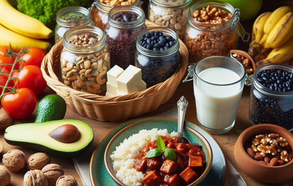 umpkin-seeds-black-beans-and-blue-beans-a-plate-of-brown-rice-with-tofu-and-tomato-sauce-a-glass-of-milk-17292224154501680683960-1729260081382-17292600815061356374554.png