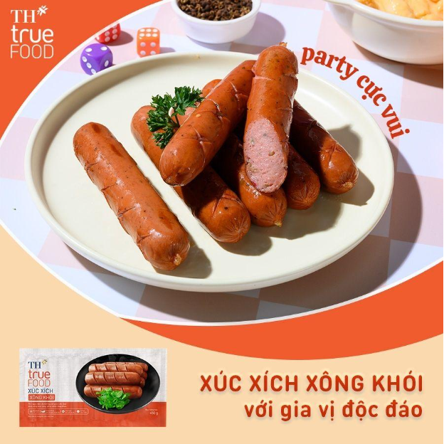 Bộ ba xúc xích TH true FOOD: Xúc xích ngon, tròn vị tiệc - Ảnh 1.