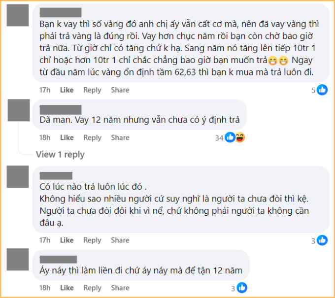 Vay 7 cây vàng, “om” 12 năm không trả, giờ thấy giá vàng tăng lại than buồn: CĐM nghe xong mà bức xúc thay chủ nợ!- Ảnh 2.