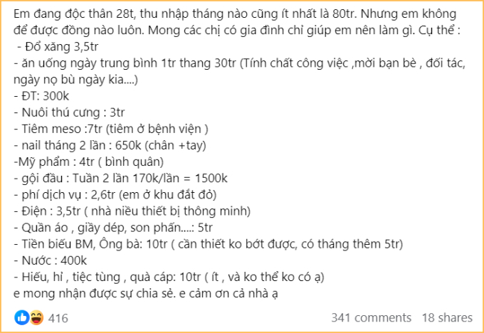 Thu nhập 80 triệu/tháng, ăn 1 triệu/ngày, không tiết kiệm nổi: Hoá ra vì 1 sai lầm mà tiền không ngừng “bốc hơi”- Ảnh 1.