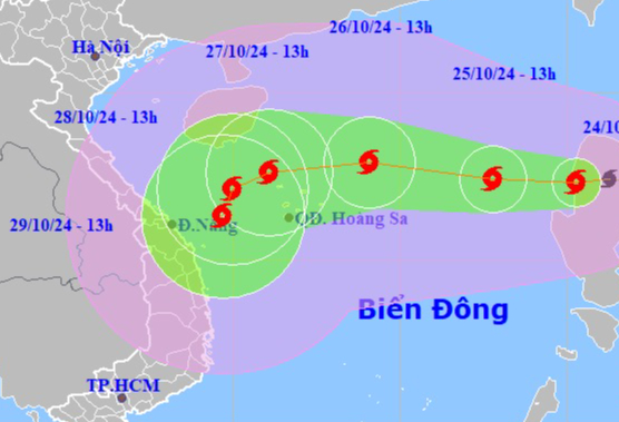 Bão Trami diễn biến rất phức tạp, có khả năng đổi hướng di chuyển- Ảnh 1.