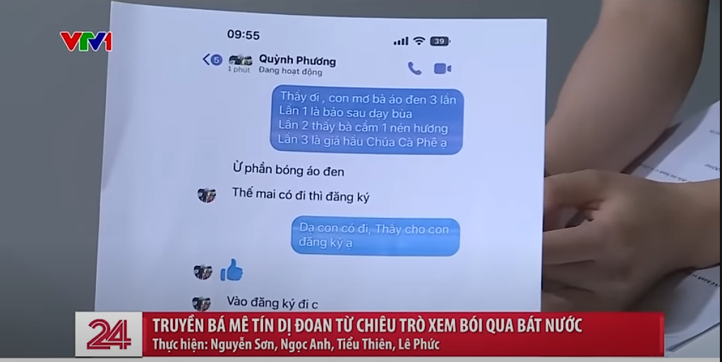 Cô đồng Quỳnh Phương với chiêu trò xem bói qua bát nước, &quot;nhìn thấu đời người&quot; vừa bị VTV &quot;nhắc tên&quot; là ai? - Ảnh 5.