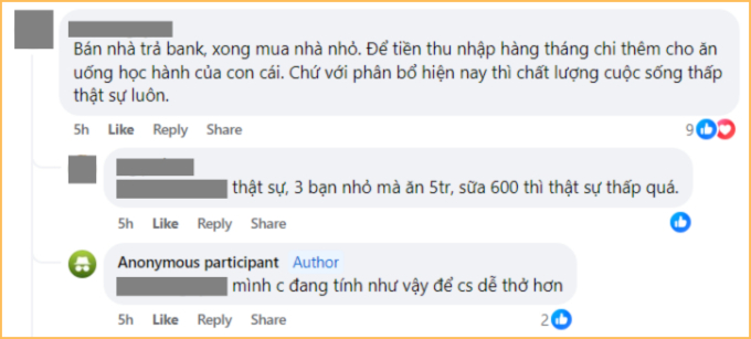 Nhà 5 người, mỗi tháng chỉ mất 5 triệu tiền ăn nhưng dành hơn 8 triệu trả nợ: Có nên bán nhà để khỏi áp lực?- Ảnh 3.