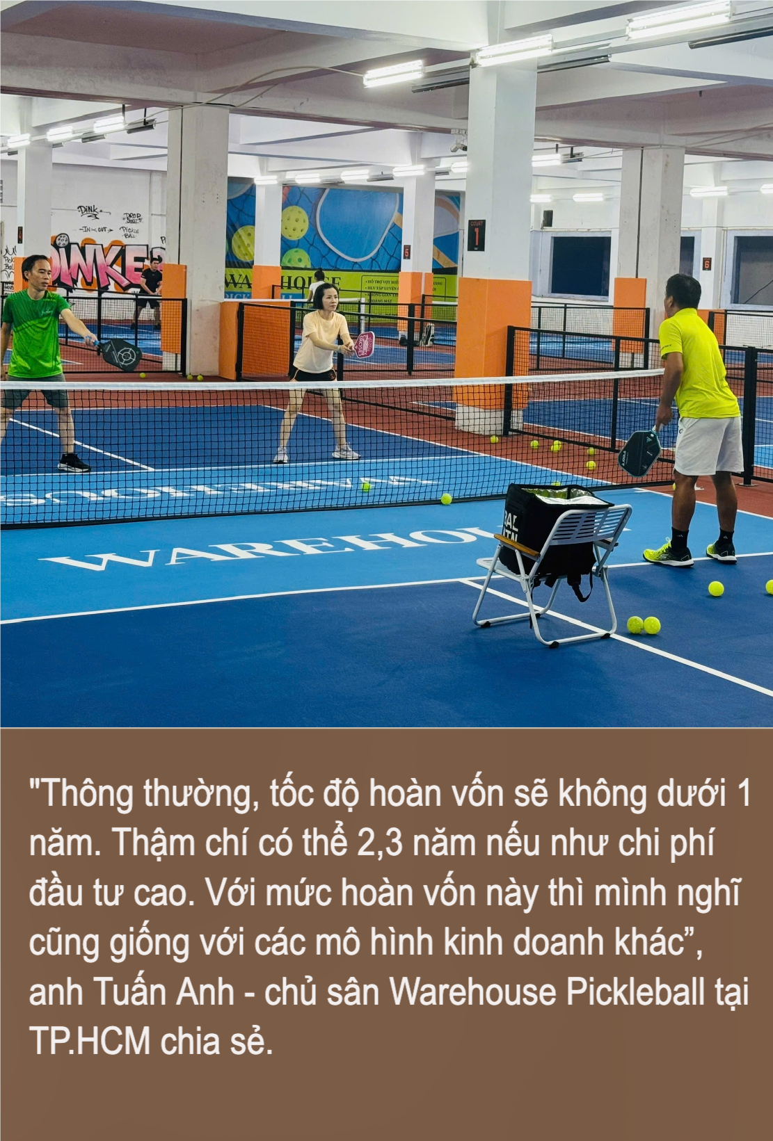 Sân pickleball “mọc lên như nấm”: Bỏ cả tỷ đồng thu về “tiền lẻ”, sao nhiều người vẫn nườm nượp mở theo? - Ảnh 6. Sân pickleball “mọc lên như nấm”: Bỏ cả tỷ đồng thu về “tiền lẻ”, sao nhiều người vẫn nườm nượp mở theo? - Ảnh 6.