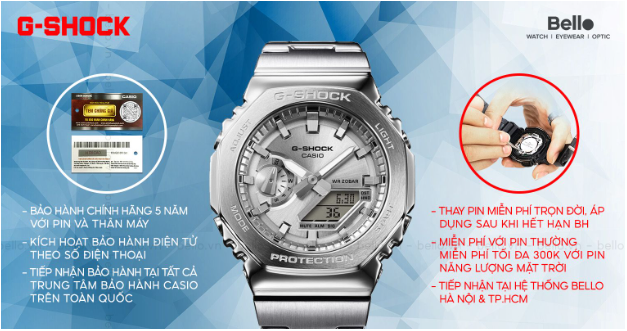 Chính sách thay pin miễn phí trọn đời đồng hồ Casio G-Shock tại Bello - Ảnh 2. Chính sách thay pin miễn phí trọn đời đồng hồ Casio G-Shock tại Bello - Ảnh 2.