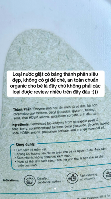 Loại nước giặt có bảng thành phần siêu đẹp, không có gì để chê, chuẩn organic khiến mẹ bỉm thay đổi hẳn suy nghĩ - Ảnh 1.