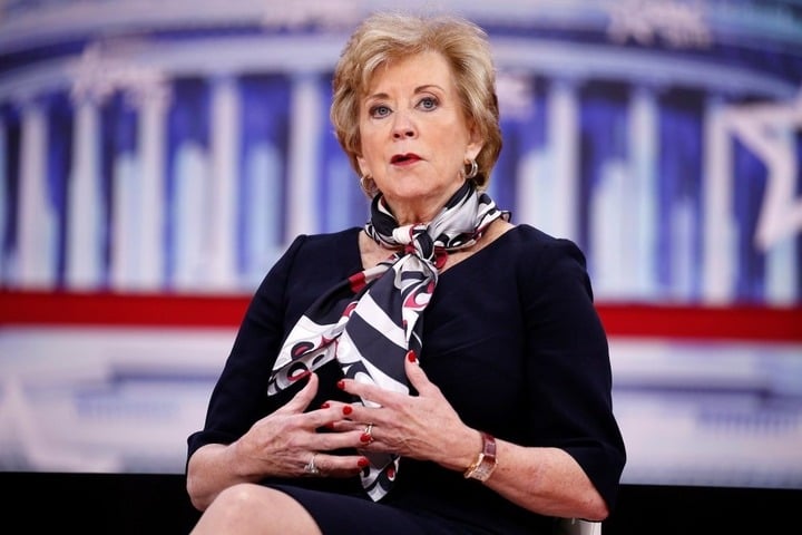 Ông Trump đề cử 'bà trùm' đấu vật Linda McMahon làm Bộ trưởng Giáo dục Mỹ - Ảnh 1.