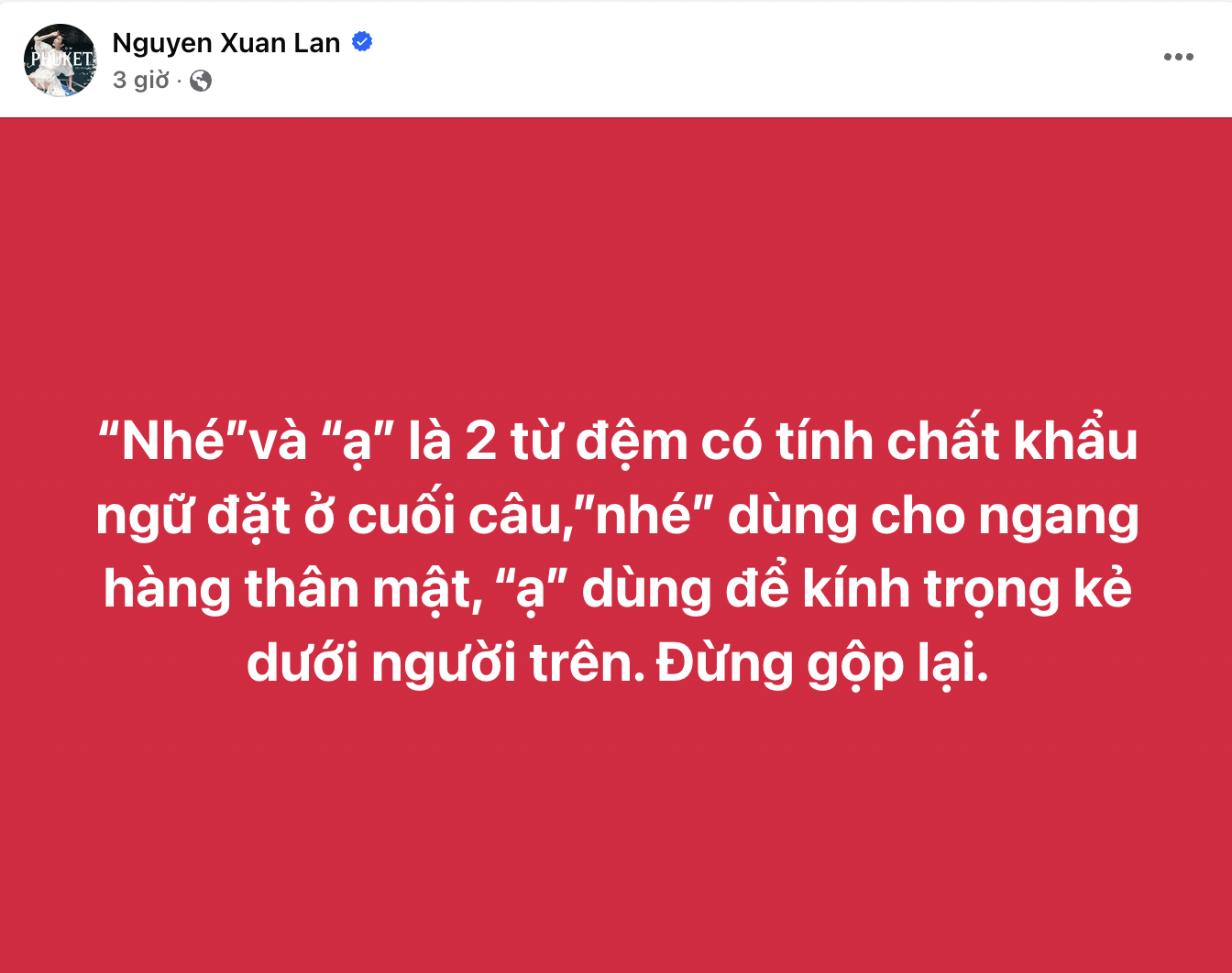 Giữa đêm, cả cõi mạng thi nhau &quot;nhé ạ&quot; sau phát ngôn gây tranh cãi của siêu mẫu Xuân Lan: Chuyện gì đây?- Ảnh 1.