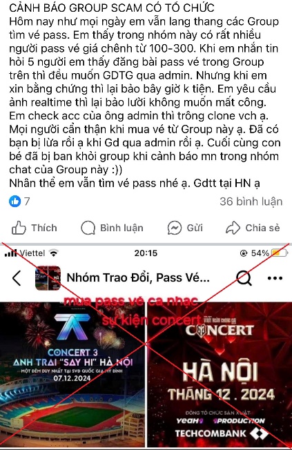 Bẫy lừa khi mua vé chương trình &quot;Anh Trai Vượt Ngàn Chông Gai&quot; và &quot;Anh Trai Say Hi&quot;: Công an Hà Nội cảnh báo! - Ảnh 3.