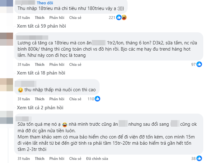 Lương gần 20 triệu/tháng nhưng mẹ bỉm này cứ than vãn không thể đủ nuôi con, nhìn bảng chi tiêu mới &quot;sốc ngang&quot; - Ảnh 4.