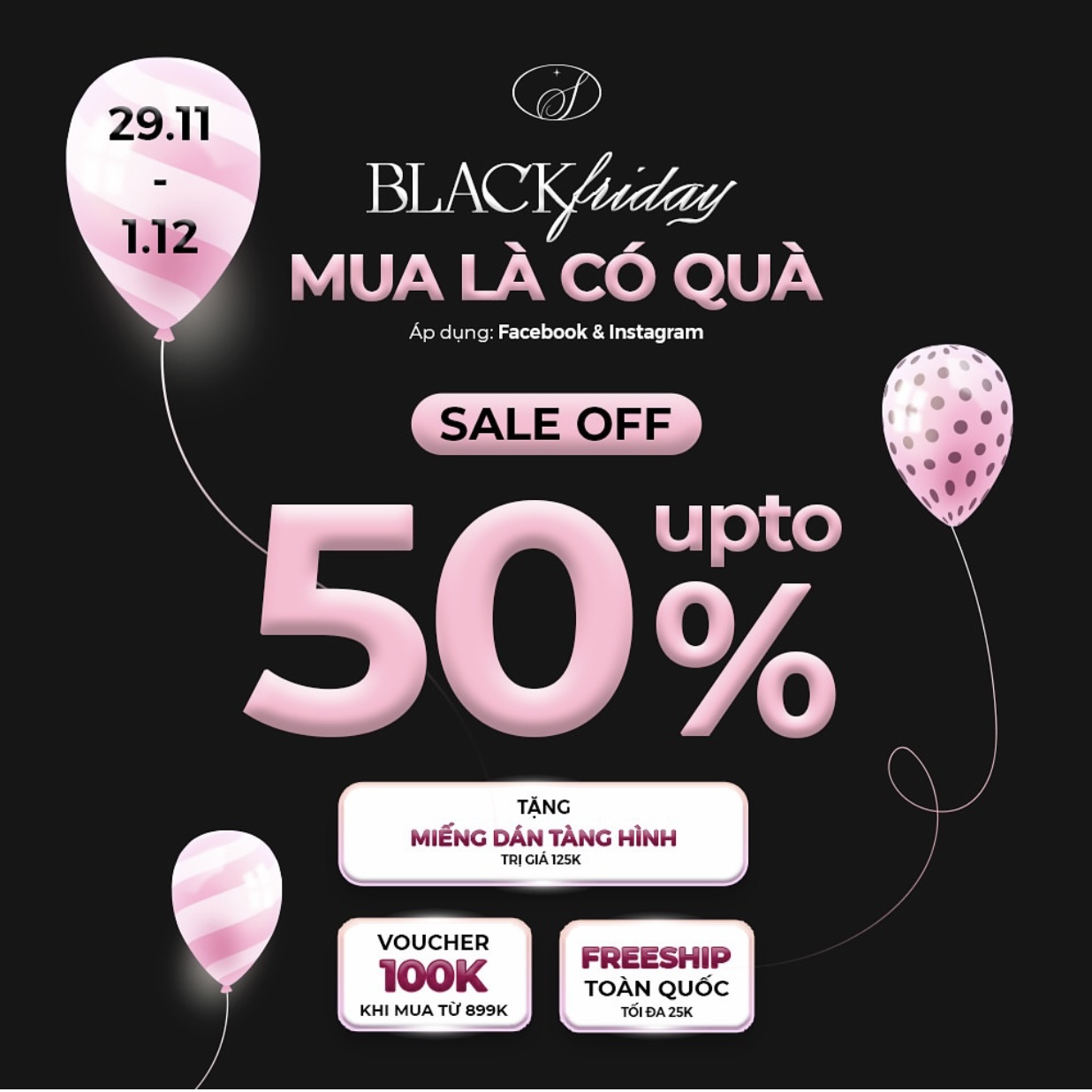 Chính thức Black Friday: Các shop quần áo đua nhau ĐẠI HẠ GIÁ, giảm 