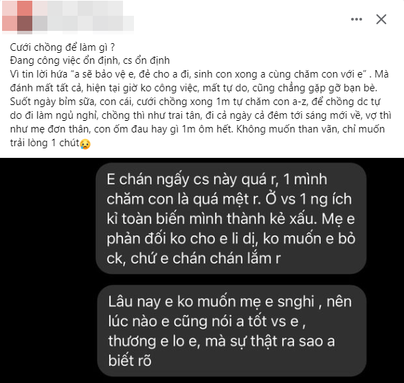 Tin lời hứa: &quot;Sinh con xong anh cùng chăm con với em&quot;, thực tế sau hôn nhân khiến mẹ bỉm chỉ muốn li dị - Ảnh 1.