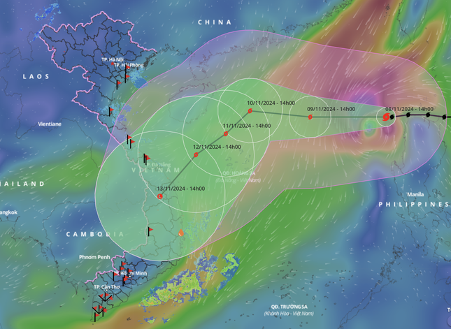 Bão Yinxing giật cấp 17 vào Biển Đông, diễn biến rất khó lường - Ảnh 1.