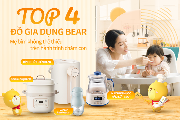 Top 4 đồ gia dụng Bear đáng lưu tâm cho mẹ bỉm trên hành trình chăm con - Ảnh 1.