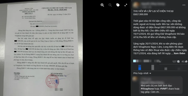 Đi công tác nước ngoài về phát hiện sim tiền tỷ đuôi '999.999' bất ngờ bị thu hồi: Nhà mạng lên tiếng đề nghị cơ quan chức năng vào cuộc - Ảnh 2.