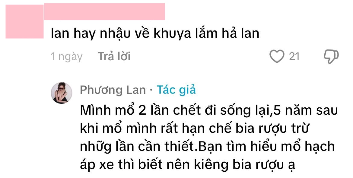 Phương Lan phản hồi vụ bị chồng tố thường xuyên tụ tập, đi nhậu về khuya - Ảnh 2.