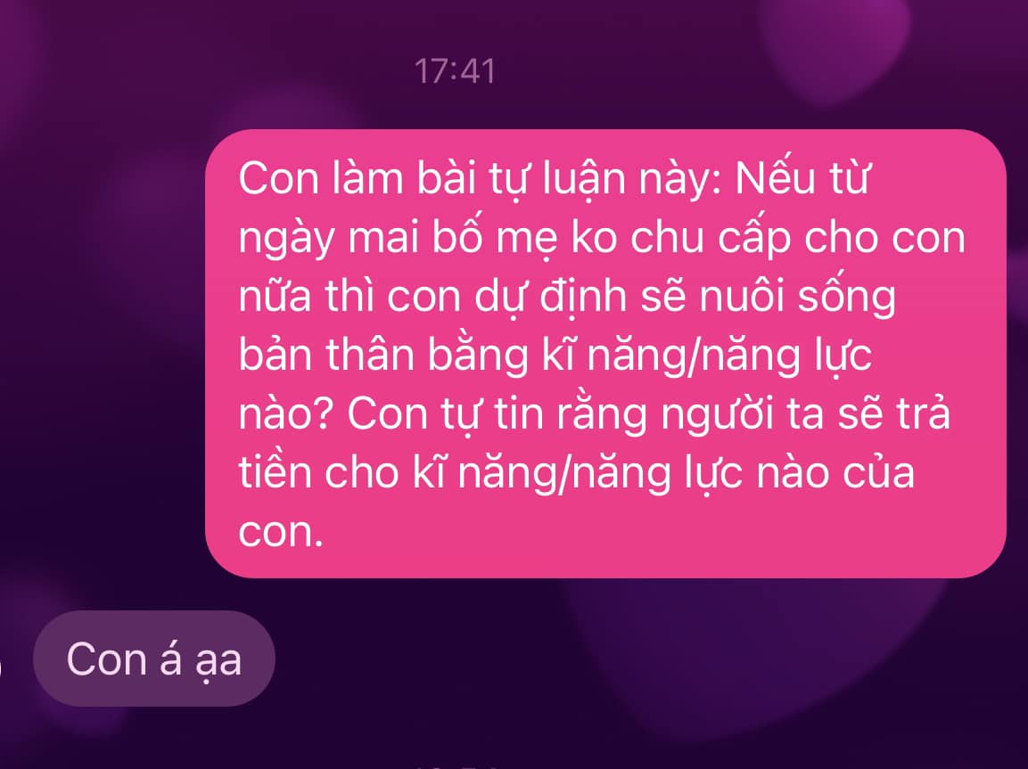 Bà mẹ Hà Nội ra bài tập &quot;Con sẽ làm gì để nuôi sống bản thân nếu bố mẹ không chu cấp&quot;: Loạt câu trả lời &quot;sang chấn&quot;- Ảnh 1.