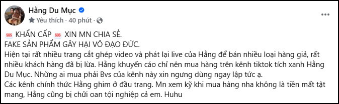 Thông tin khẩn cấp từ Hằng Du Mục - Ảnh 2.