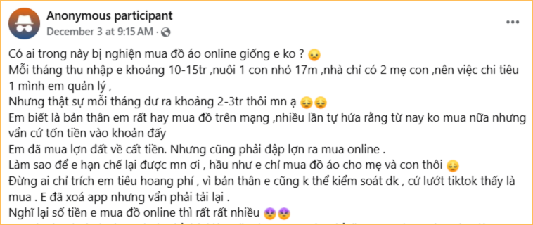 Cố tiết kiệm nhưng cuối cùng vẫn tiêu hết sạch tiền, cô gái tiết lộ lý do khiến nhiều người giật mình- Ảnh 1.