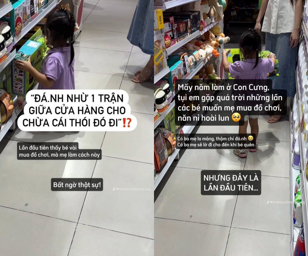 4 triệu người ngơ ngác trước cách dạy con của người mẹ trẻ ở TP.HCM khi con đòi mua đồ chơi tại cửa hàng - Ảnh 1.