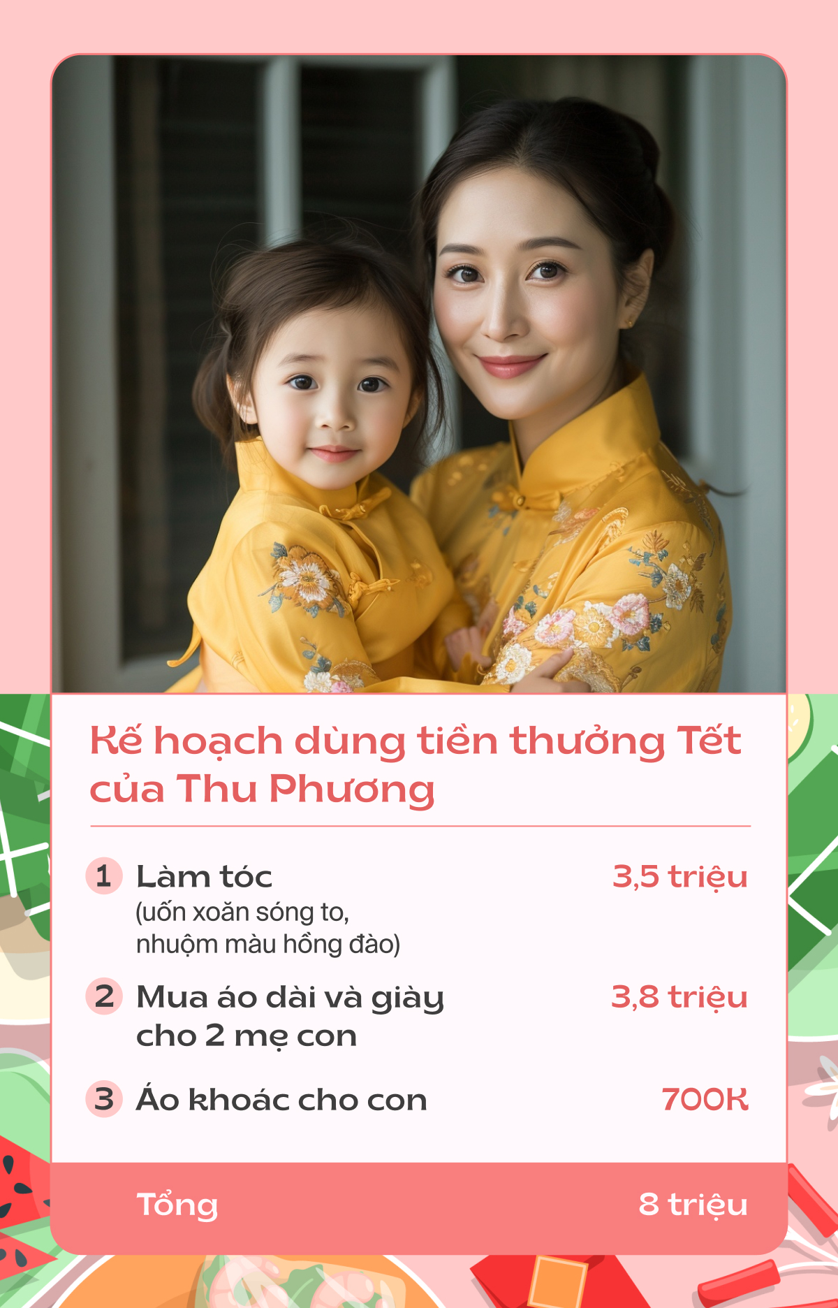 Cách 2 bà mẹ trẻ tiêu tiền thưởng Tết: Người chi 8 triệu sắm sửa làm đẹp, người quyết không động dù chỉ 1 đồng! - Ảnh 1.