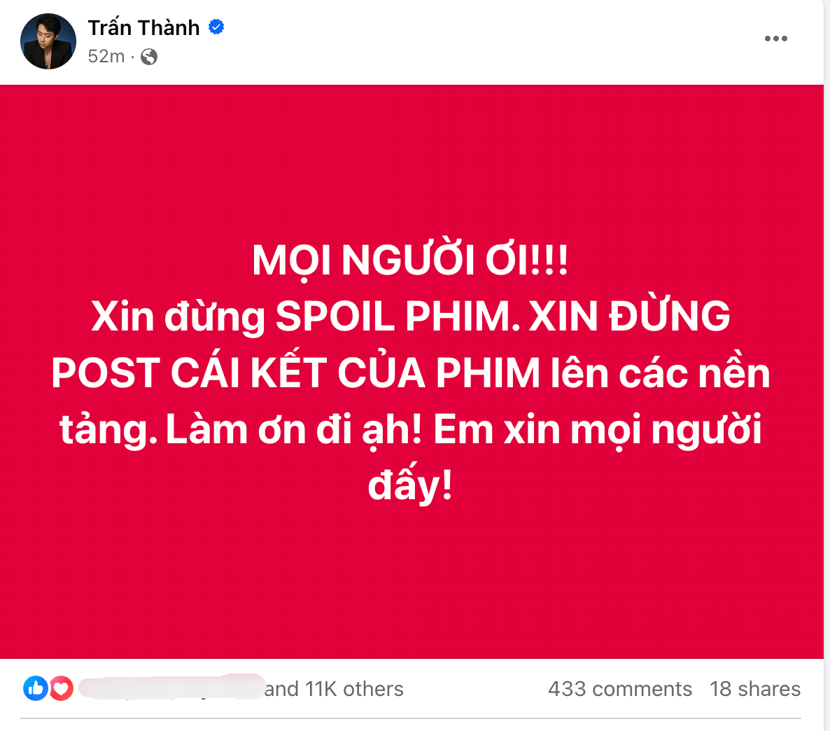 Đoạn kết Mai tràn ngập các nền tảng MXH, Trấn Thành cầu xin khán giả đừng spoil phim- Ảnh 2.