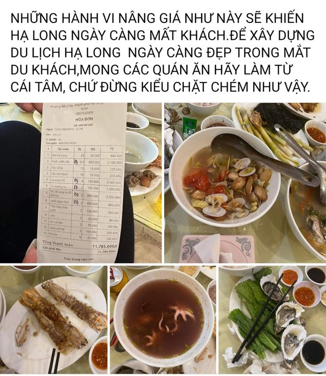 Mùng 6 Tết ra Hạ Long ăn hải sản hết hơn 11 triệu, đoàn khách tố bị chặt chém: Chính quyền vào cuộc - Ảnh 1. Mùng 6 Tết ra Hạ Long ăn hải sản hết hơn 11 triệu, đoàn khách tố bị chặt chém: Chính quyền vào cuộc - Ảnh 1.