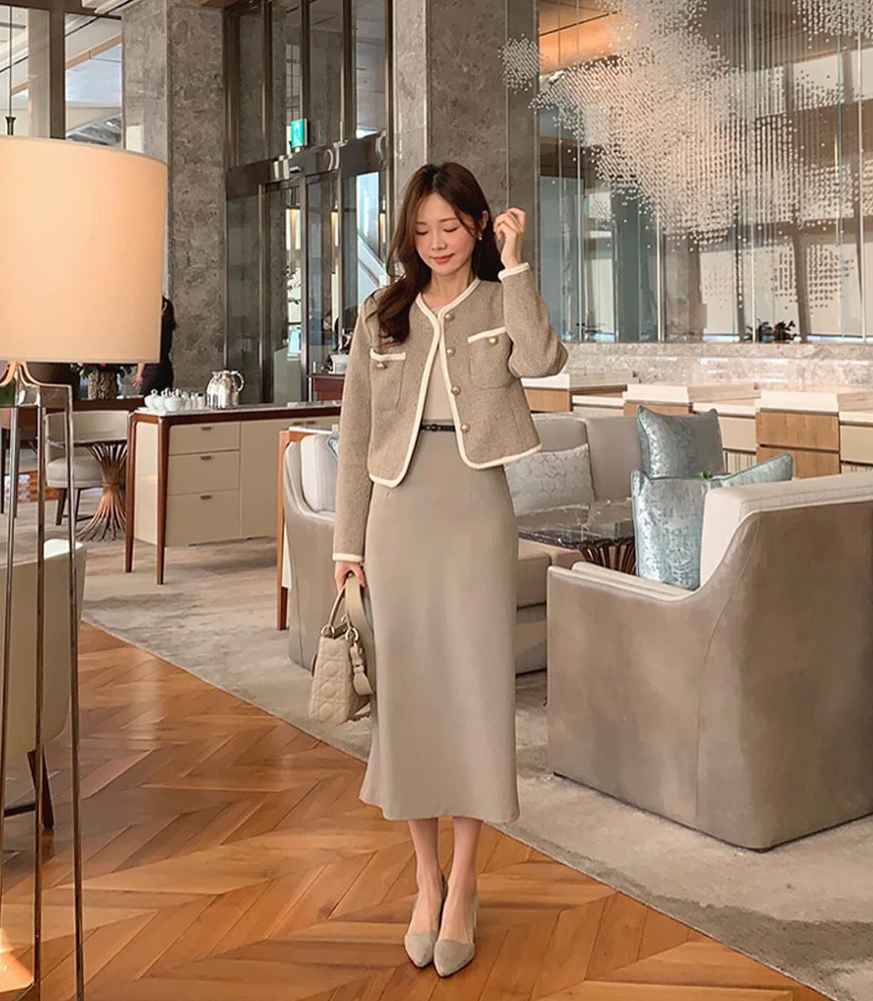 Váy công sở cao cấp Hàn Quốc, đầm công sở Lury đẹp nhất 2017