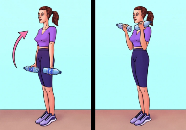 Bài tập gym săn cơ giảm cân hiệu quả có thể tập tại nhà, không cần thiết bị - Ảnh 7. Bài tập gym săn cơ giảm cân hiệu quả có thể tập tại nhà, không cần thiết bị - Ảnh 7.