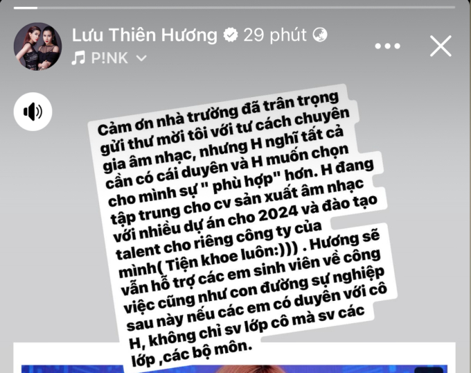 Lưu Thiên Hương rời Nhạc viện TP.HCM sau vụ bị ném điện thoại vào người, được mời hợp tác nhưng kiên quyết từ chối vì 1 lý do - Ảnh 2.