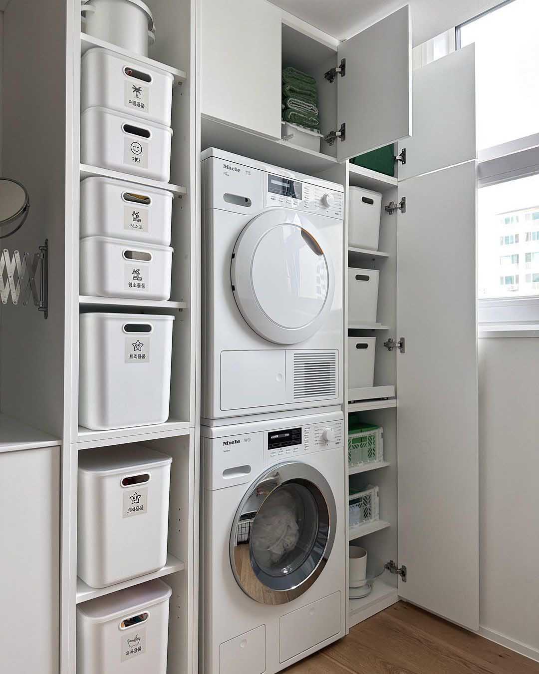 Phòng giặt 3㎡ được mẹ đảm ở Hàn Quốc sắp xếp lại vô cùng tinh tế - Ảnh 10.