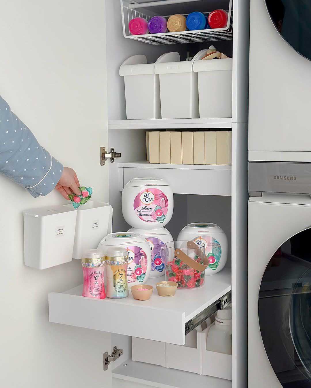 Phòng giặt 3㎡ được mẹ đảm ở Hàn Quốc sắp xếp lại vô cùng tinh tế - Ảnh 11.