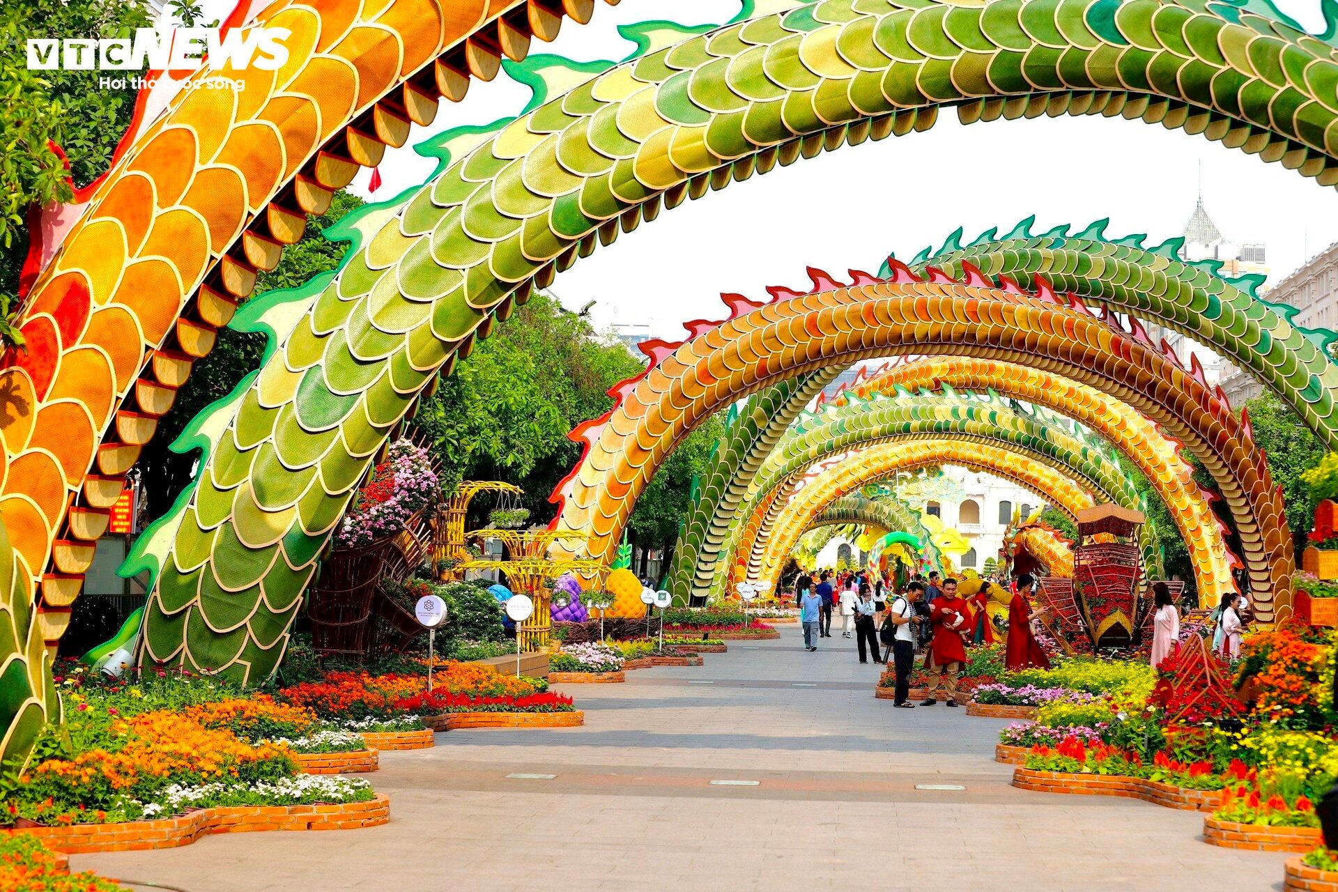 Linh vật rồng đường hoa Nguyễn Huệ được khen đẹp hơn hình 3D - Ảnh 3.