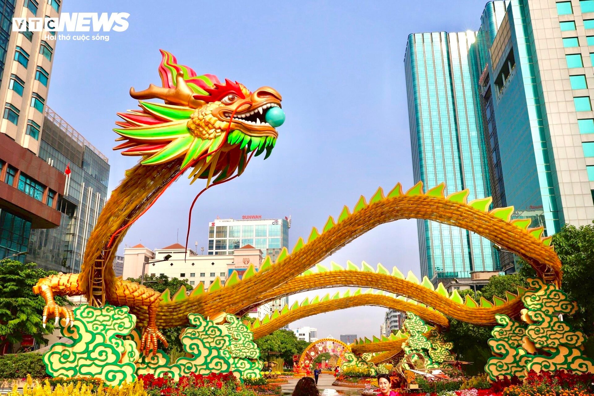 Linh vật rồng đường hoa Nguyễn Huệ được khen đẹp hơn hình 3D - Ảnh 2.