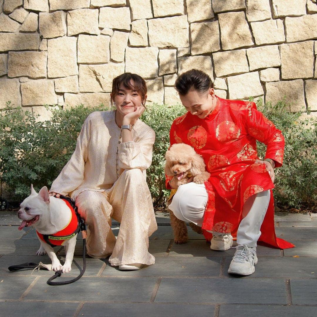 Châu Bùi đăng tải bộ ảnh đón Tết hạnh phúc bên Binz cùng cún cưng được chụp trước vụ tai nạn đáng tiếc- Ảnh 2.