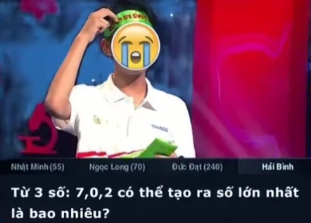 Câu hỏi Olympia bị đào lại: &quot;Từ ba số 7, 0, 2 có thể tạo ra số lớn nhất là bao nhiêu?&quot; - Trả lời 720 là NHẦM TO - Ảnh 1.