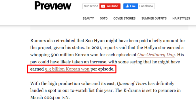 Xôn xao cát-xê cao vô lý của Kim Soo Hyun ở &quot;Queen of Tears&quot;, con số gấp 18 lần phim trước? - Ảnh 2.
