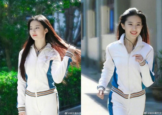 Loạt ảnh chạy bộ của Lưu Diệc Phi ở tuổi 17, netizen nhận xét: Đến đường chân tóc cũng đẹp - Ảnh 2.