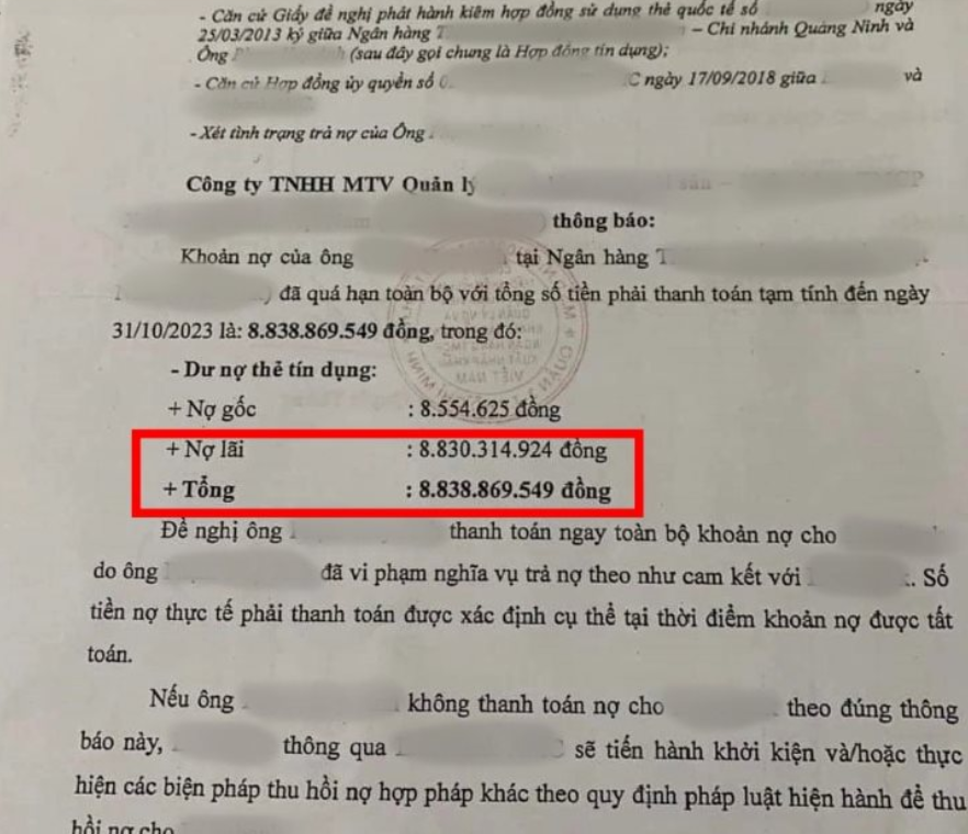 Vụ vay 8,5 triệu, ôm nợ xấu 8,8 tỷ đồng: Những lưu ý về nợ lãi thẻ tín dụng- Ảnh 1. Vụ vay 8,5 triệu, ôm nợ xấu 8,8 tỷ đồng: Những lưu ý về nợ lãi thẻ tín dụng- Ảnh 1.