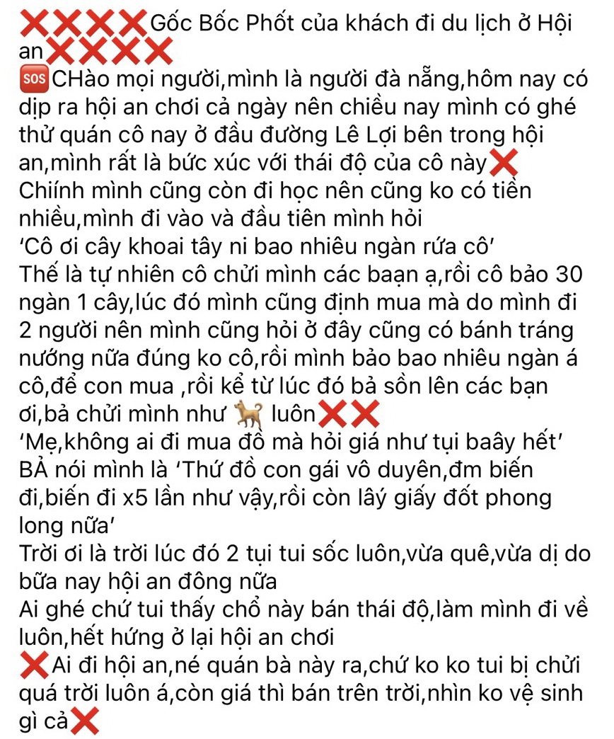 Chủ quầy chửi du khách ở Hội An bị yêu cầu ngừng hoạt động - Ảnh 1.